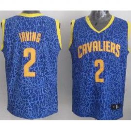 Cleveland Cavaliers 2 Kyrie Irving Blue Leopard Grain NBA Jersey Cheap
