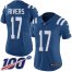 Nike Indianapolis Colts #17 Philip Rivers Royal Blue Team Color Womens Stitched NFL 100th Season Vapor Untouchable Limited Jersey