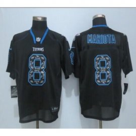 Nike Tennessee Titans #8 Marcus Mariota New Lights Out Black Mens Stitched NFL Elite Jersey