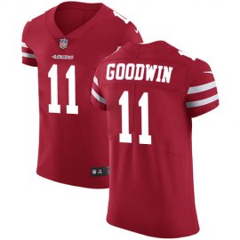Nike San Francisco 49ers #11 Marquise Goodwin Red Team Color Mens Stitched NFL Vapor Untouchable Elite Jersey