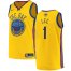 Nike Golden State Warriors #1 Damion Lee Gold Womens 2022 NBA Finals Swingman City Edition Jersey Womens