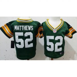 Toddler Nike Green Bay Packers #52 Clay Matthews Green Team Color Stitched NFL Elite Jersey