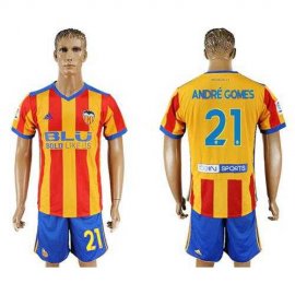 Valencia #21 Andre Gomes Away Soccer Club Jersey