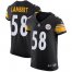 Nike Pittsburgh Steelers #58 Jack Lambert Black Team Color Mens Stitched NFL Vapor Untouchable Elite Jersey