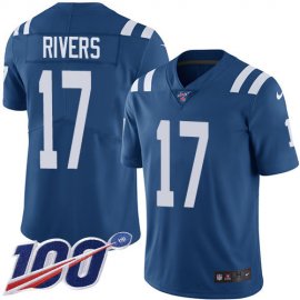 Nike Indianapolis Colts #17 Philip Rivers Royal Blue Team Color Mens Stitched NFL 100th Season Vapor Untouchable Limited Jersey