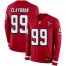 Nike Atlanta Falcons #99 Adrian Clayborn Red Team Color Mens Stitched NFL Limited Therma Long Sleeve Jersey