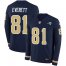Nike Los Angeles Rams #81 Gerald Everett Navy Blue Team Color Mens Stitched NFL Limited Therma Long Sleeve Jersey