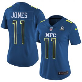 Nike Atlanta Falcons #11 Julio Jones Navy Womens Stitched NFL Limited NFC 2017 Pro Bowl Jersey
