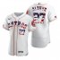 Houston Astros #27 Jose Altuve Mens Nike White Fluttering USA Flag Limited Edition Authentic MLB Jersey