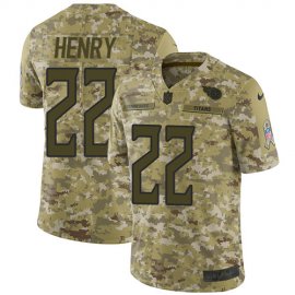 Nike Tennessee Titans #22 Derrick Henry Camo Mens Stitched NFL Limited 2018 Salute To Service Jersey