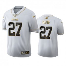 Buffalo Buffalo Bills #27 TreDavious White Mens Nike White Golden Edition Vapor Limited NFL 100 Jersey