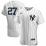 New York Yankees #27 Giancarlo Stanton Mens Nike White Home 2020 Authentic Player Team MLB Jersey