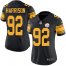 Nike Pittsburgh Steelers #92 James Harrison Black Womens Stitched NFL Limited Rush Jersey