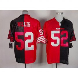 Nike San Francisco 49ers #52 Patrick Willis Black/Red Mens Stitched NFL Elite Split Jersey