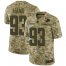 Nike Detroit Lions #93 DaShawn Hand Camo Mens Stitched NFL Limited 2018 Salute To Service Jersey