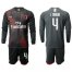 AC Milan #4 J.Mauri Third Long Sleeves Soccer Club Jersey