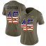 Nike Jacksonville Jaguars #45 KLavon Chaisson Olive/USA Flag Womens Stitched NFL Limited 2017 Salute To Service Jersey