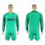 Inter Milan Blank Green Goalkeeper Long Sleeves Soccer Club Jersey