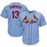 St.Louis Cardinals #13 Matt Carpenter Light Blue Cool Base Stitched Youth MLB Jersey