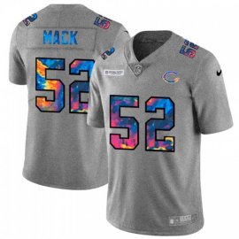 Chicago Chicago Bears #52 Khalil Mack Mens Nike Multi-Color 2020 NFL Crucial Catch NFL Jersey Greyheather