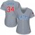 Chicago Cubs #34 Jon Lester Grey Road Womens Stitched MLB Jersey