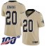 Nike New Orleans Saints #20 Janoris Jenkins Gold Mens Stitched NFL Limited Inverted Legend 100th Season Jersey