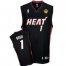 Miami Heat 1 Chris Bosh Black Revolution 30 Swingman NBA Jerseys With 2013 Finals Patch Cheap