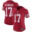 Nike San Francisco 49ers #17 Emmanuel Sanders Red Team Color Womens Stitched NFL Vapor Untouchable Limited Jersey