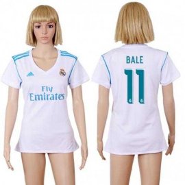 Womens Real Madrid #11 Bale Home Soccer Club Jersey