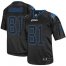 Nike Detroit Lions #81 Calvin Johnson Lights Out Black Mens Stitched NFL Elite Jersey