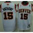 Denver Nuggets 15 Carmelo Anthony White Throwback Jerseys Cheap