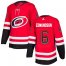 Adidas Carolina Hurricanes #6 Joel Edmundson Red Home Authentic Drift Fashion Stitched NHL Jersey