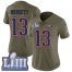 Nike New England Patriots #13 Phillip Dorsett Olive Super Bowl LIII Bound Womens Stitched NFL Limited 2017 Salute to Service Jersey