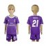 Real Madrid #21 Morata Away Kid Soccer Club Jersey