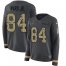 Nike Philadelphia Eagles #84 Greg Ward Jr. Anthracite Salute to Service Womens Stitched NFL Limited Therma Long Sleeve Jersey