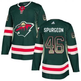 Adidas Minnesota Wild #46 Jared Spurgeon Green Home Authentic Drift Fashion Stitched NHL Jersey