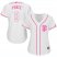 San Francisco Giants #8 Hunter Pence White/Pink Fashion Womens Stitched MLB Jersey