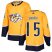 Adidas Nashville Predators #15 Craig Smith Yellow Home Authentic Stitched NHL Jersey