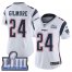 Nike New England Patriots #24 Stephon Gilmore White Super Bowl LIII Bound Womens Stitched NFL Vapor Untouchable Limited Jersey