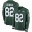 Nike New York Jets #82 Jamison Crowder Green Team Color Mens Stitched NFL Limited Therma Long Sleeve Jersey