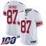 Nike New York Giants #87 Sterling Shepard White Mens Stitched NFL 100th Season Vapor Limited Jersey