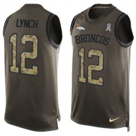 Nike Denver Broncos #12 Paxton Lynch Green Mens Stitched NFL Limited Salute To Service Tank Top Jersey