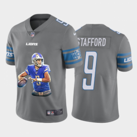 Detroit Lions #9 Matthew Stafford Mens Nike Player Signature Moves Vapor Limited NFL Jersey Gray