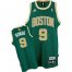 Boston Celtics 9 Rajon Rondo Green Gold Number Jersey Cheap