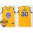 Golden State Warriors #30 Stephen Curry Gold The Finals Patch Stitched NBA Jersey