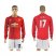 Manchester United #17 Blind Red Home Long Sleeves Soccer Club Jersey