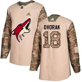 Adidas Arizona Coyotes #18 Christian Dvorak Camo Authentic 2017 Veterans Day Stitched NHL Jersey