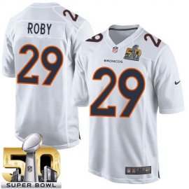 Nike Denver Broncos #29 Bradley Roby White Super Bowl 50 Mens Stitched NFL Game Event Jersey