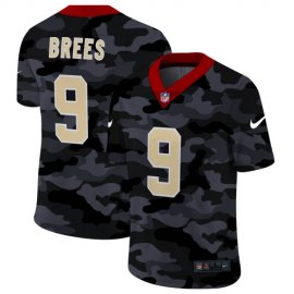 New Orleans New Orleans Saints #9 Drew Brees Mens Nike 2020 Black CAMO Vapor Untouchable Limited Stitched NFL Jersey