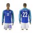 Brazil #22 Coutonho Away Long Sleeves Soccer Country Jersey